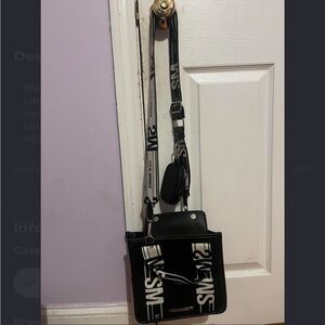 Stylish Black and White Crossbody Bag